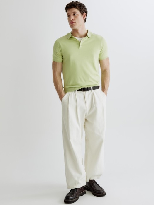 трикотажное поло с коротким рукавом от бренда sela вид слева