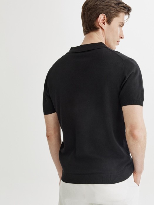 трикотажное поло с коротким рукавом из россии вид сбоку