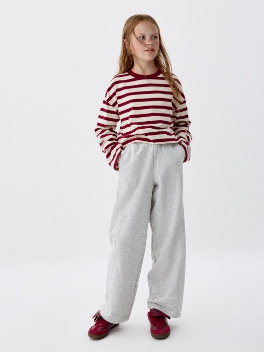 трикотажные брюки для девочек из коллекции  archive от бренда sela вид слева