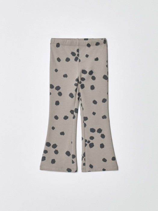 трикотажные брюки клеш с принтом для девочек 4610517275028 фотография