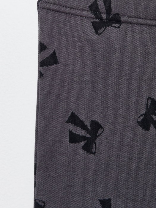 трикотажные брюки клеш с принтом для девочек из россии вид сбоку