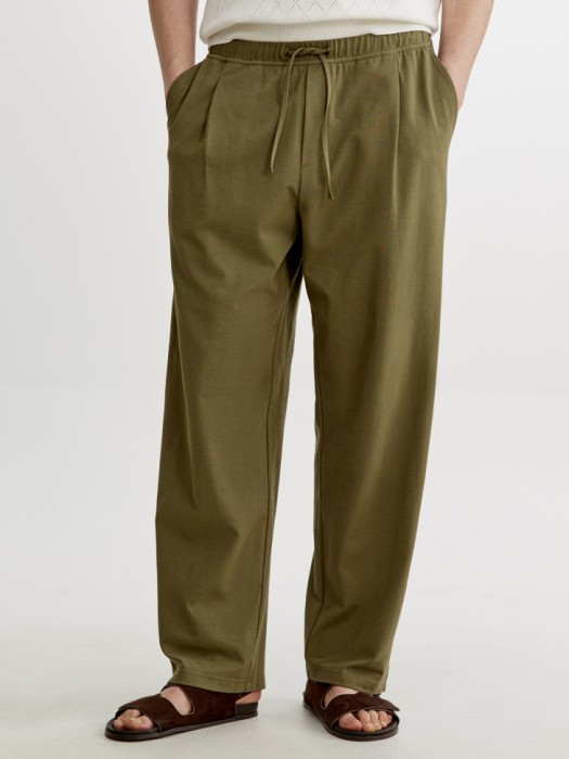 трикотажные брюки прямого кроя от бренда sela вид слева