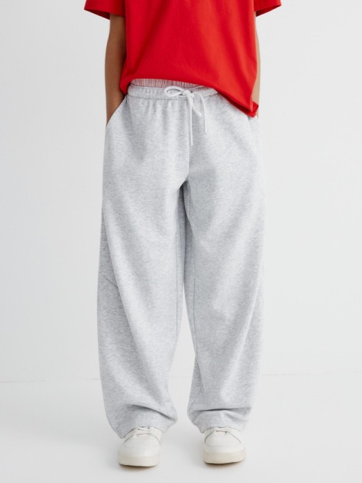 трикотажные брюки с двойным поясом для девочек от бренда sela вид слева