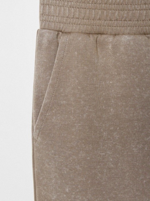 трикотажные брюки с эффектом стирки для девочек из россии вид сбоку