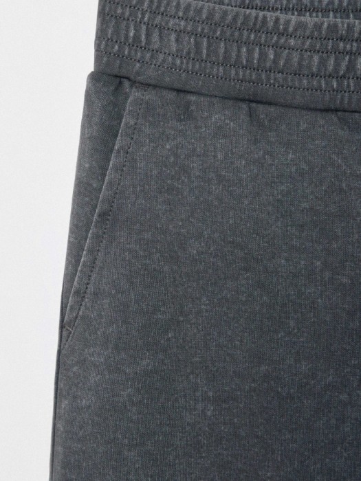 трикотажные брюки с эффектом стирки для девочек из россии вид сбоку