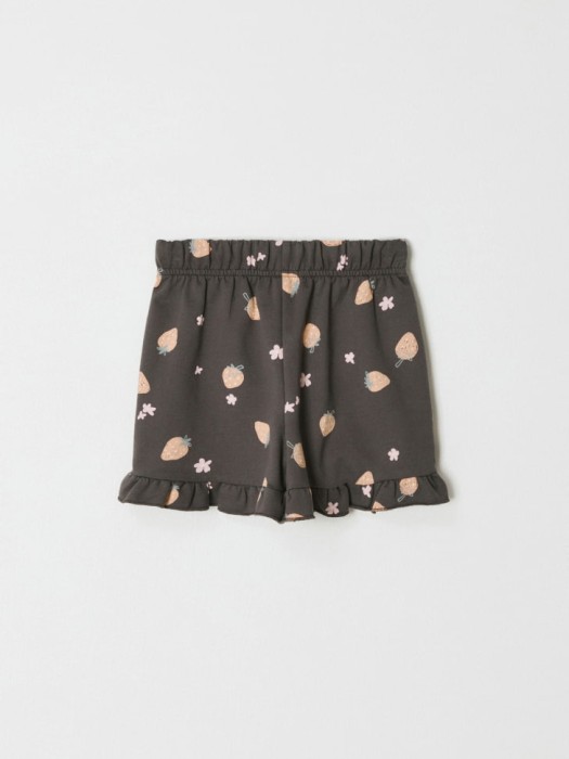 трикотажные шорты с принтом для девочек от бренда sela вид слева