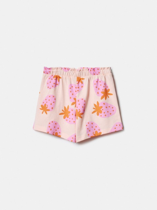 трикотажные шорты с принтом для девочек от бренда sela вид слева