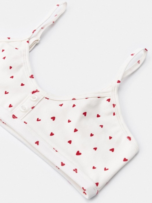 трикотажный бюстгальтер с принтом для девочек от бренда sela вид слева