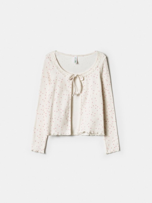 трикотажный кардиган на завязках для девочек по цене 1299 руб вид справа