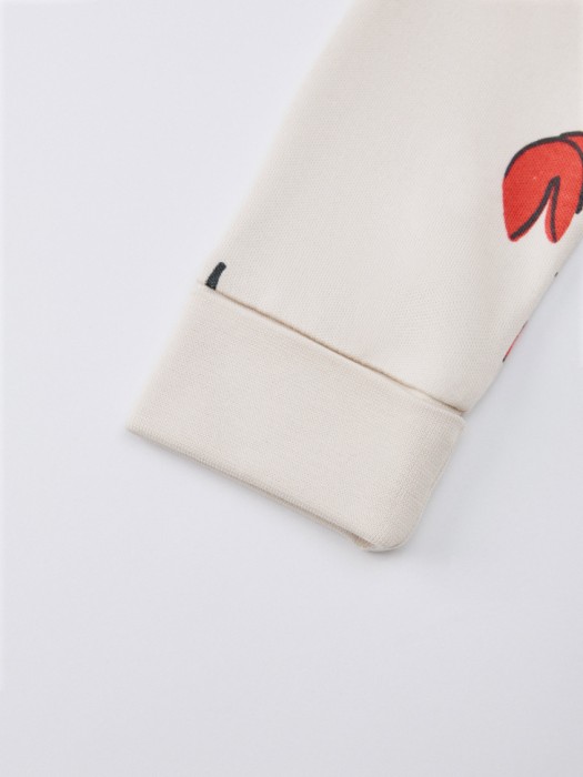 трикотажный комбинезон с принтом для малышей из хлопка спереди