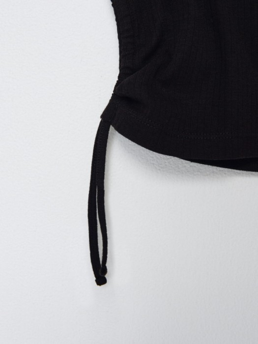 трикотажный лонгслив в рубчик для девочек из хлопка спереди