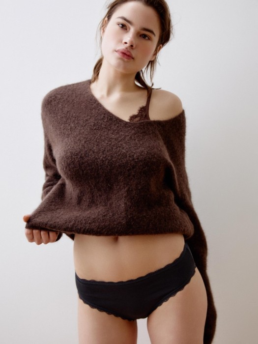 трусы слипы с кружевом по цене 799 руб вид справа