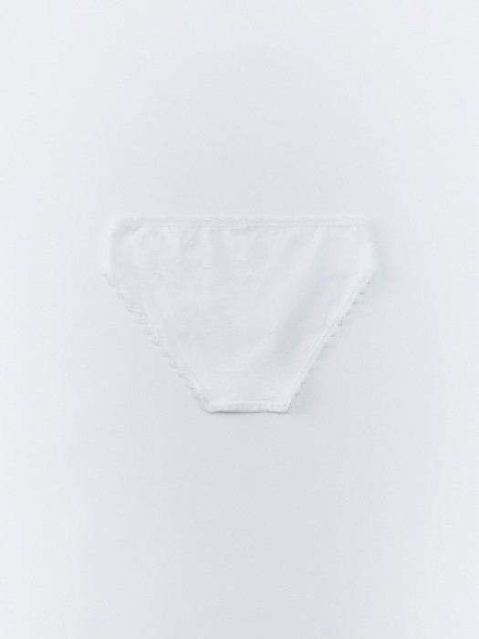 трусы слипы с кружевом из хлопка спереди