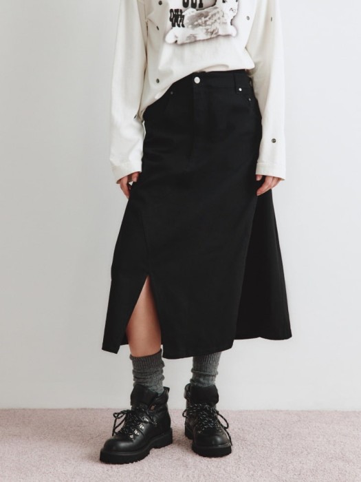 твилловая хлопковая юбка из линейки  young от бренда sela вид слева