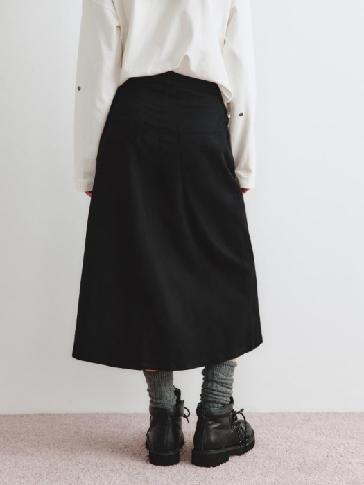 твилловая хлопковая юбка из линейки  young из россии вид сбоку