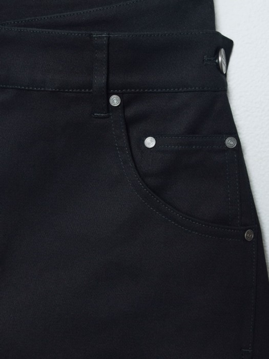 твилловая хлопковая юбка из линейки  young из джинсы и джинскота спереди