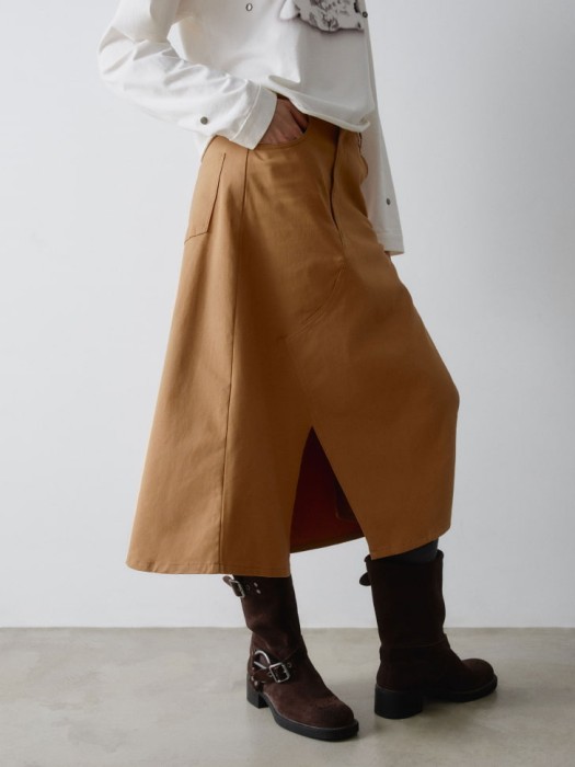 твилловая хлопковая юбка из линейки  young по цене 3699 руб вид справа