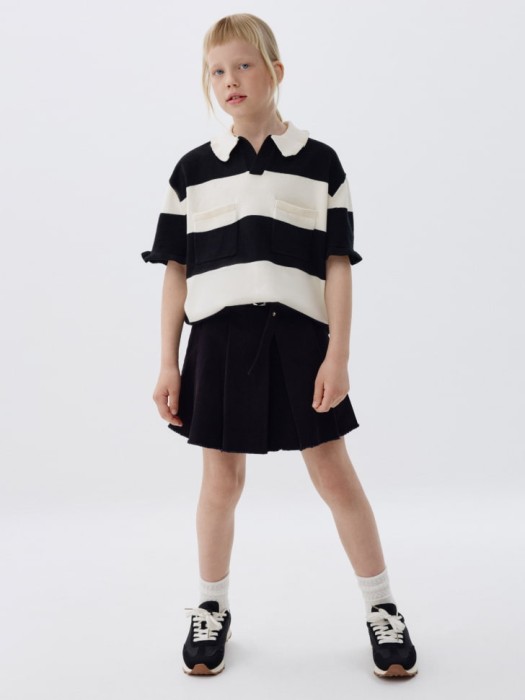 твиловая мини юбка в складку для девочек по цене 999 руб вид справа