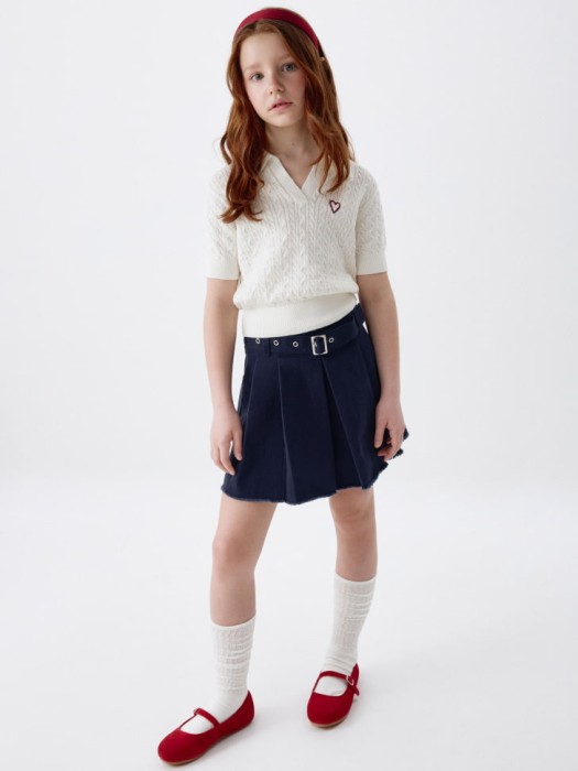 твиловая мини юбка в складку для девочек по цене 999 руб вид справа