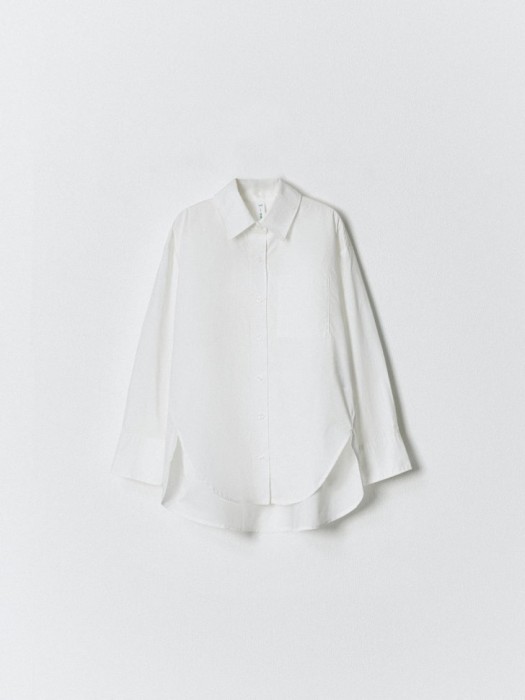 удлиненная белая рубашка для девочек из россии вид сбоку