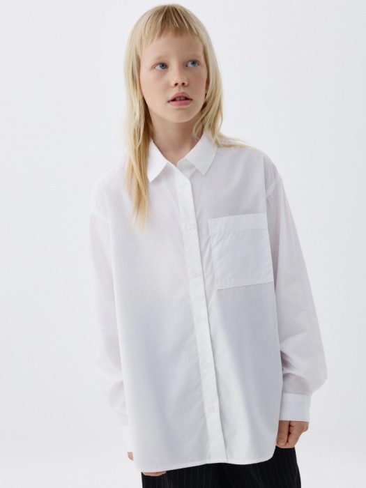 удлиненная рубашка из смесового модала для девочек 4680798296753 фотография