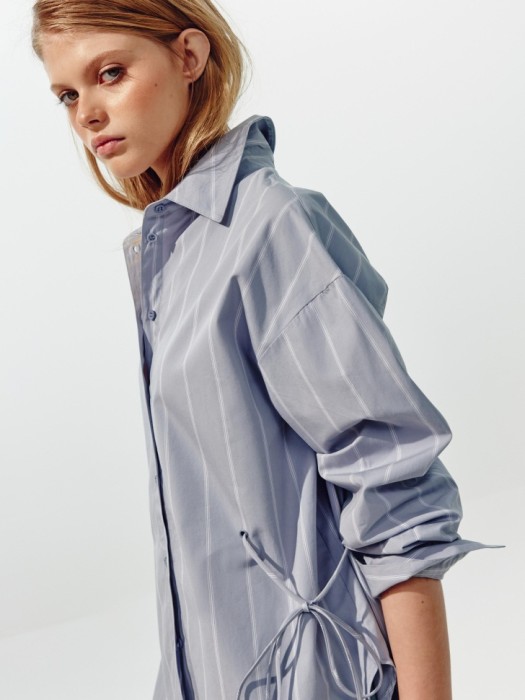 удлиненная рубашка с драпировкой из линейки  young по цене 3499 руб вид справа