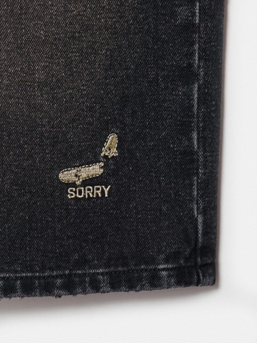 удлиненные джинсовые шорты для мальчиков из хлопка спереди