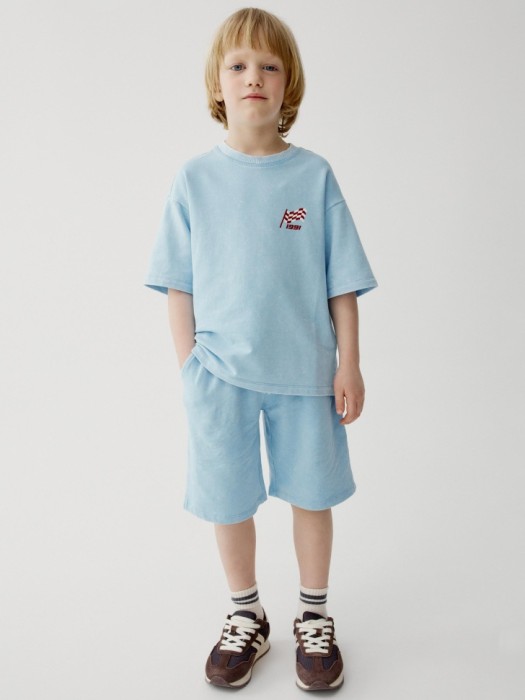 удлиненные шорты с эффектом стирки для мальчиков 4610517738646 фотография