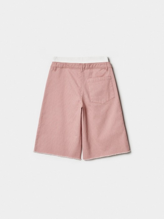 удлиненные шорты в полоску с двойным поясом для девочек по цене 2599 руб вид справа
