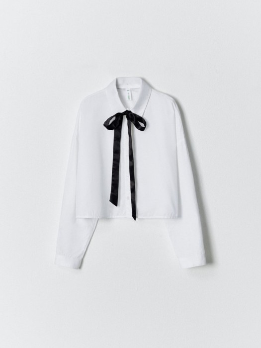 укороченная блузка из смесового модала для девочек из россии вид сбоку