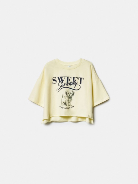 укороченная футболка из футера для девочек по цене 999 руб вид справа