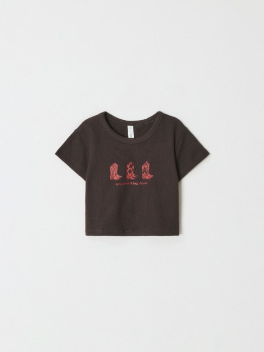 укороченная футболка с принтом для девочек 4680704641394 фотография