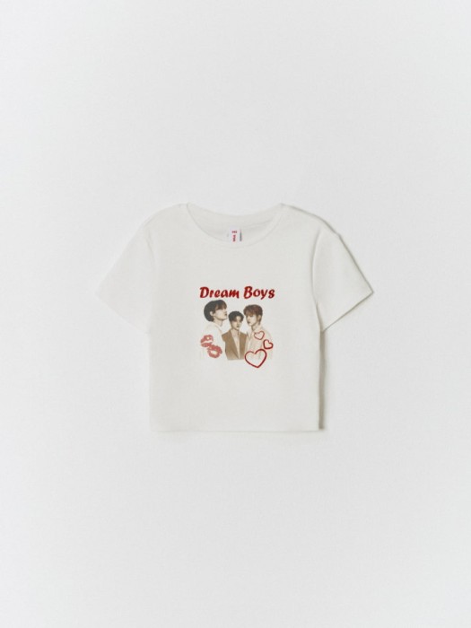 укороченная футболка с принтом w24 для девочек по цене 299 руб вид справа