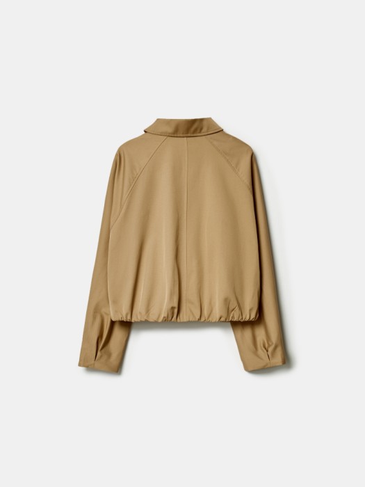 укороченная куртка из смесового хлопка от бренда sela вид слева