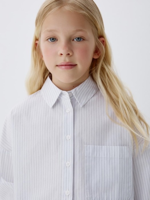 укороченная рубашка для девочек из россии вид сбоку