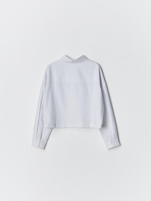 укороченная рубашка для девочек из хлопка спереди