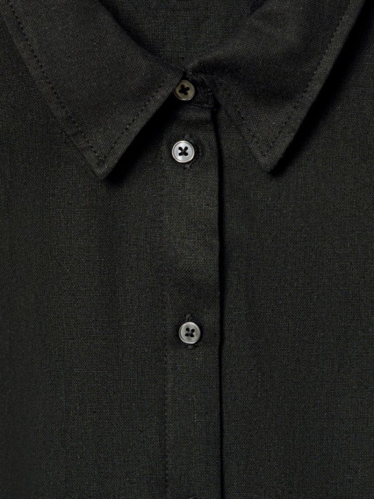 укороченная рубашка оверсайз из вискозы и льна из вискозы спереди