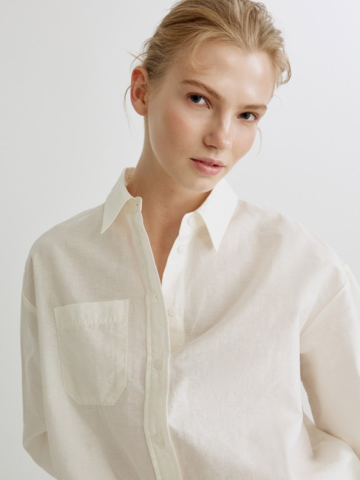 укороченная рубашка с резинкой по низу из россии вид сбоку