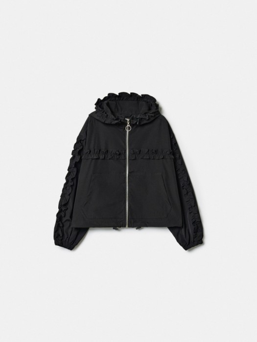укороченная ветровка с оборками для девочек 4610517587138 фотография
