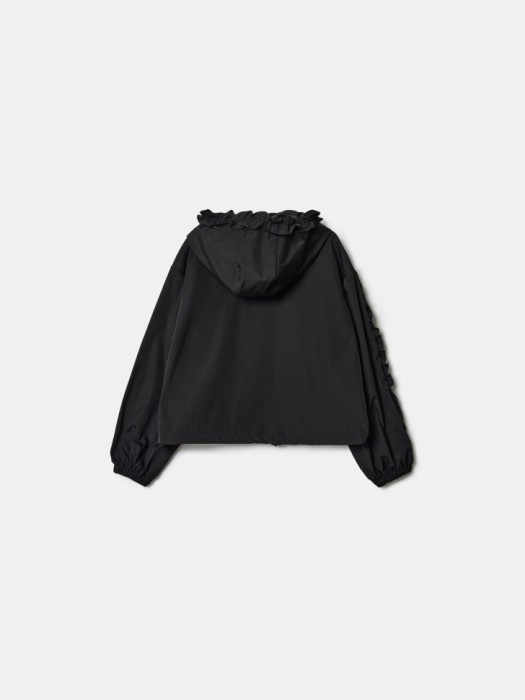 укороченная ветровка с оборками для девочек от бренда sela вид слева