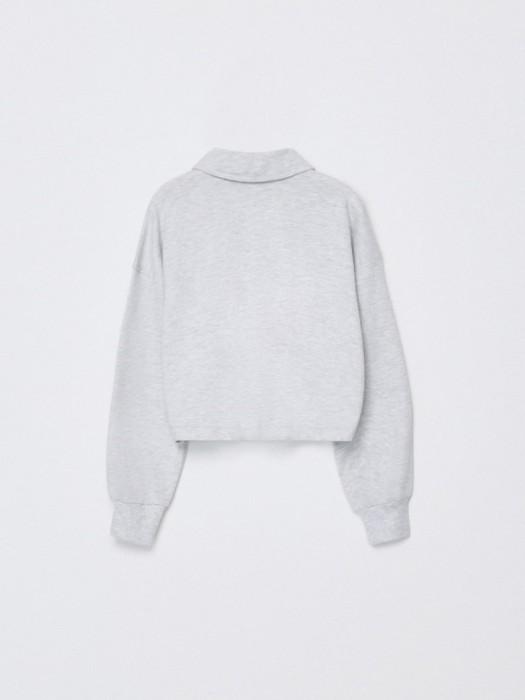 укороченное поло с длинным рукавом для девочек по цене 799 руб вид справа