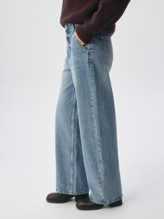 укороченные джинсы loose straight из россии вид сбоку