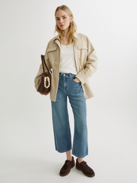 укороченные объемные джинсы со шнурком 4610517822468 фотография