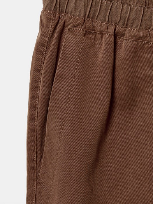 укороченные широкие брюки из смесового тенселя и хлопка из хлопка спереди