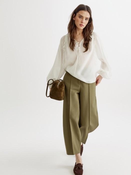 укороченные свободные брюки со стрелками с высокой посадкой 4610517576736 фотография