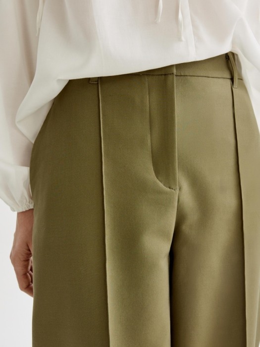 укороченные свободные брюки со стрелками с высокой посадкой из россии вид сбоку