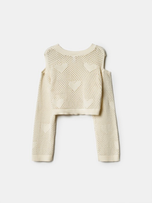 укороченный джемпер ажурной вязки для девочек из россии вид сбоку