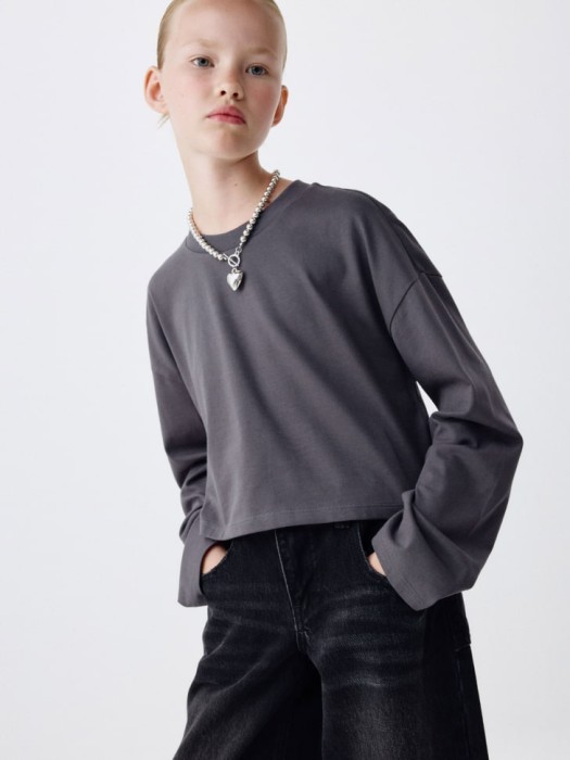 укороченный лонгслив для девочек 4680798526621 фотография