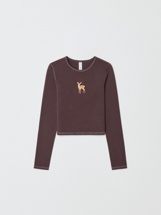 укороченный лонгслив с вышивкой для девочек 4680798119205 фотография