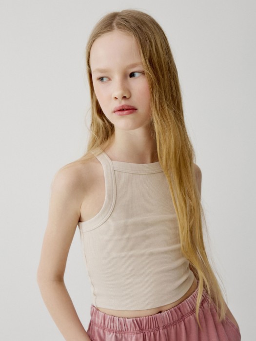 укороченный топ с эффектом стирки для девочек 4610517670373 фотография